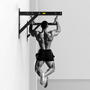 TYX Wall Mounted Pull Up Bars, Adjustable Chin Up Bar with Parallel Bars, Strength Training Equipment for Home Gym Arm Muscle Training,Silver
