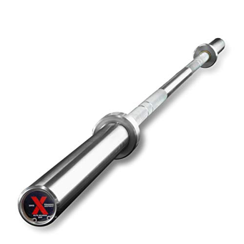 X Training Equipment Elite Bearing Barbell Olympic Power Bar, 45 lb