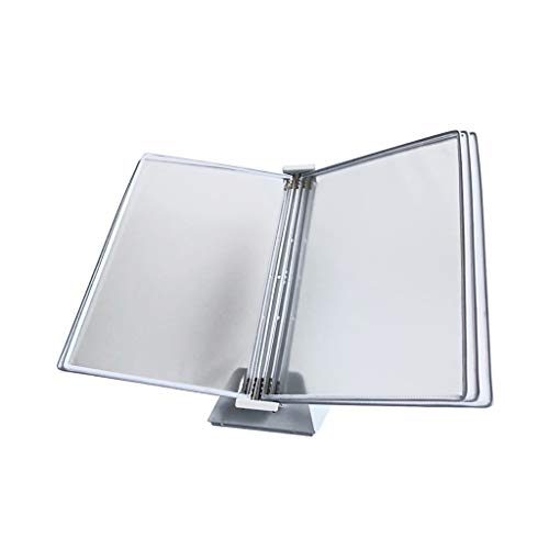 Deluxe Catalog Display Racks, Copyholders, Desktop/Wall Mounted Reference System, Flip and Find Document Holder - White, 18x13x2IN