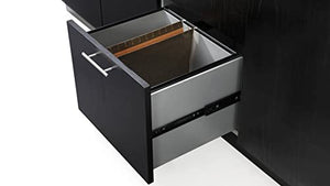 Zuri Furniture Reagan Modern Black Storage & Filing Cabinet Credenza