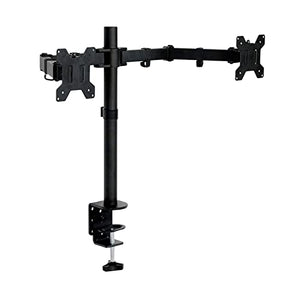 zlw-shop Dual Monitor Desk Mount Stand for 10-27" LCD LED Monitors, Ergonomic Full Motion Double Arms, Hold Up to 17.6 Lbs Each Arm, VESA 75x75/100x100mm