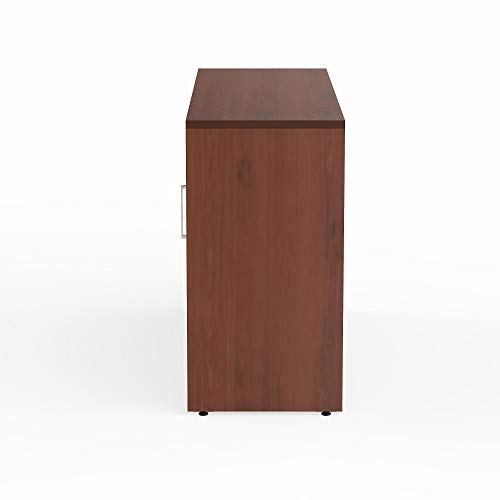 Linea Italia ZUC135 Credenza, Cherry/Silver