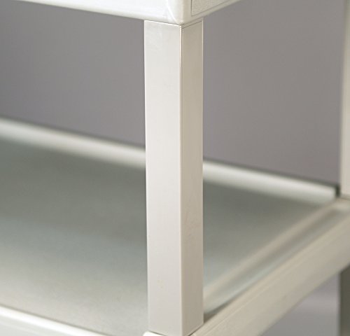 Lakeside 2000 Plastic Utility Cart, Weight Capacity 300 lb, 3 Shelves, 17-1/8" x 32-1/2" x 34-7/8", White
