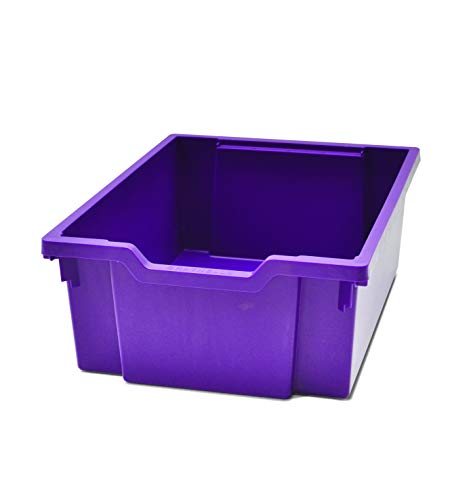 Gratnells Callero Plus Library Cart with 6 Deep F2 Plum Purple Trays