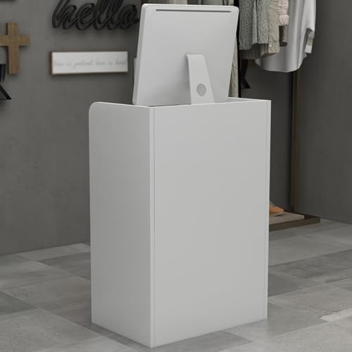 BBAUER Reception Desk with Counter and Lockable Drawers