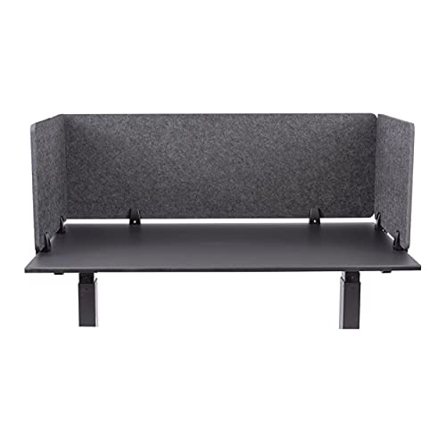 ReFocus™ Raw Clamp-On Acoustic Desk Divider – Reduce Noise and Visual Distractions with This Lightweight Desk Mounted Privacy Panel (Anthracite Gray, 47.25" x 16", 23.6" x 16", & 23.6" x 16")