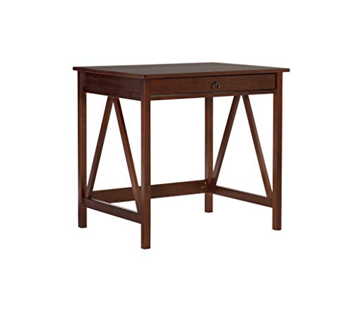 Linon Home Dcor Titian Laptop Desk, Antique Tobacco, 31.5" W x 24.02" D x 30" H