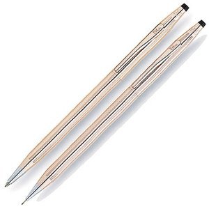 Cross Classic Century Made in the USA 14k Gold Filled/Rolled Gold Ball Pen and Pencil. This is quality at its Best from Lincoln Rhode Island, USA
