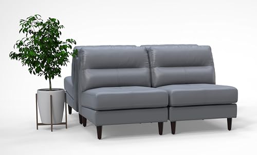 BREAKtime 4 Person Waiting Reception Lounge Chairs Set - Model 8145 4pc - Graphite Gray Leather