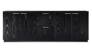 Zuri Furniture Reagan Modern Black Storage & Filing Cabinet Credenza