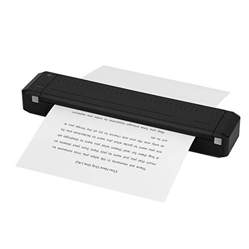 Wireless A4 Paper Printer, HPRT MT800 Wireless Bluetooth Portable Mini Printer Support Ordinary A4 Paper, Direct Thermal Transfer Printer with Auto Paper Feed for Android & iOS Mobile