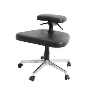 LHOOCX Ergonomic Cross Legged Kneeling Chair with Adjustable Tilt and Height - Black