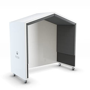 NOOK Quiet Meeting Pod with Acoustic Panels and Dual-Sided Whiteboard by NOOK (77” H x 79” W x 36” D)
