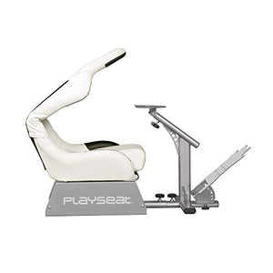 Playseat Evolution, White Racing Video Game Chair For Nintendo XBOX Playstation CPU Supports Logitech Thrustmaster Fanatec Steering Wheel And Pedal Controllers