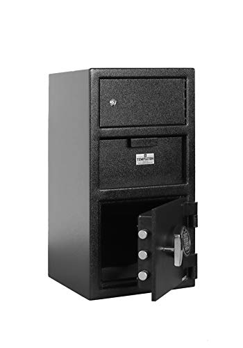 Templeton Standard Depository Drop Safe & Lock Box, Electronic Multi-User Keypad Combination Lock with Key Backup, Anti Fishing Security, 1.5 CBF Black