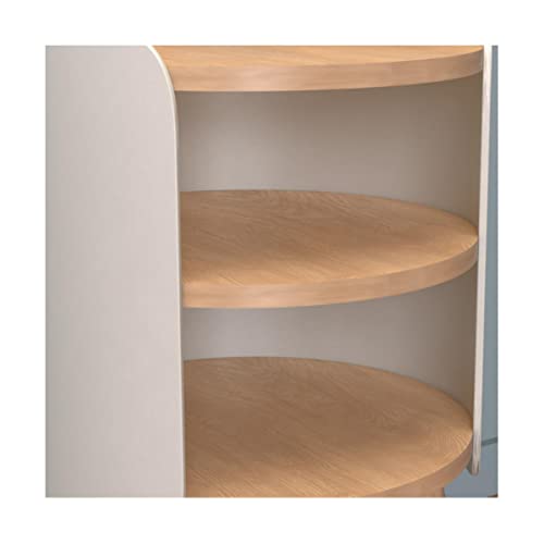EESHHA Floor Lamp with Cabinet Nordic Minimalist Living Room Lamp - Wood LED Standing Light