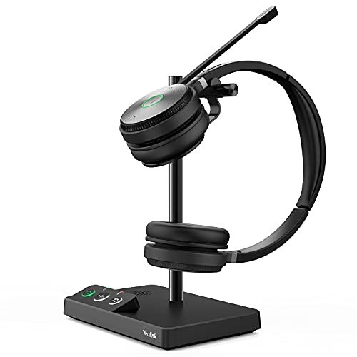 Yealink WH62 Wireless DECT Headset with Noise Cancelling Microphone for Office IP VoIP Phones