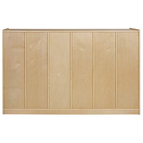 ECR4Kids Birch 30 Cubby Tray Cabinet, Kids Toy Storage Organizer with Rolling Casters, Hardwood Mobile Storage Cabinet for Classroom, Preschool and Homeschool Supplies