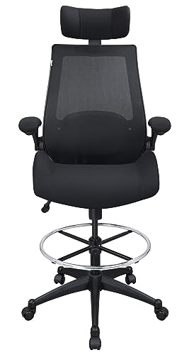 BOLISS High-Back Mesh Ergonomic Drafting Chair - 400lbs Capacity