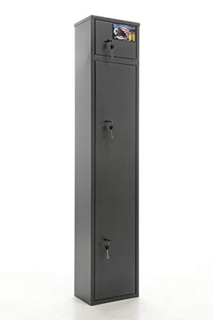 Buffalo 1520 Two Doors Gun Rifle Shotgun Metal Security Cabinet Safe Storage with Separate Lock Box for Handguns Ammo