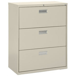 Sandusky Lee LF6A423-02 600 Series 3 Drawer Lateral File Cabinet, 19.25" Depth x 40.875" Height x 42" Width, Charcoal