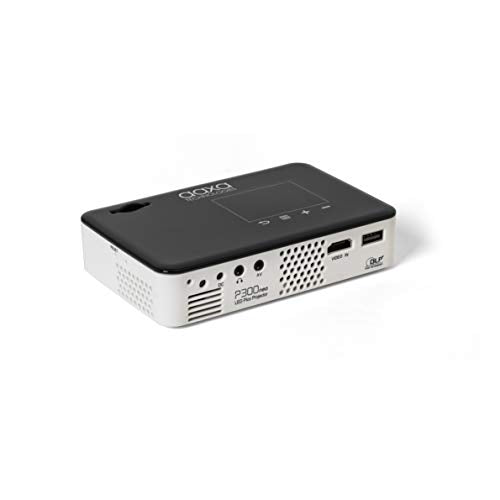 AAXA P300 Neo Smart Android Mini Pico Projector with Battery – Native HD Portable Wireless LED DLP Projector Support 1080p, WiFi Bluetooth HDMI USB Smartphone Mirror, for Business and Home Theater
