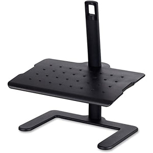 Fabr Black Footrest 20 1/2w x 14 1/2d x 3 1/2 to 21 1/2h - Table and Office Footrest
