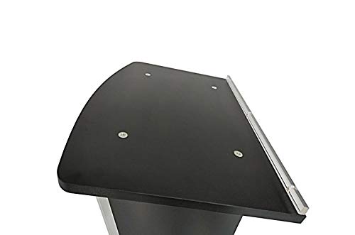 FixtureDisplays Acrylic Church Podium Pulpit with Cup Holder on Wheels