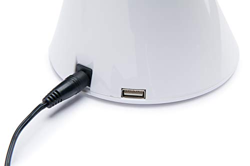OFM 4010-12PK-WHT LED Desk Lamp with Integrated on/Off Switch and USB Charging Port (Pack of 12), White