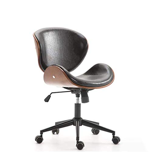 Video Game Chairs Home Office Desk Chairs Office Chairs with Lumbar Support Office Chairs & Sofas Retro Computer Chair,Nordic Simple Modern Wooden Office Chair,Home Leather Chair Rotating Conference C