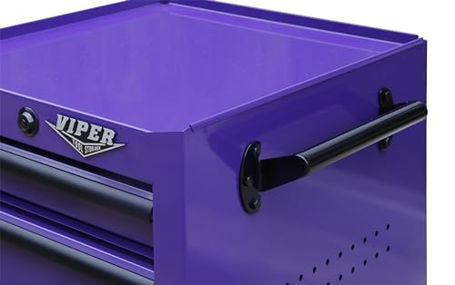 Viper Tool Storage 16-Inch 5-Drawer Rolling Steel Cart, Purple