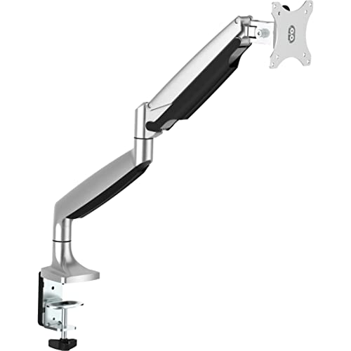 StarTech.com Desk Mount Monitor Arm - Full Motion Articulating - Monitors 12 to 34 Adjustable VESA Single Monitor Arm - Desk & Grommet Clamp -Silver (ARMPIVOTHD)