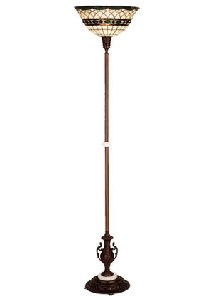 Meyda Tiffany Tiffany Roman Torchiere Floor Lamp, 71" Height