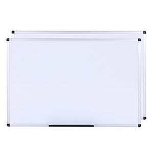 VIZ-PRO Dry Erase Board/Whiteboard, Non-Magnetic, Pack of 2, 5' x 3', Wall Mounted Board for School Office and Home