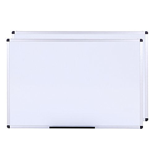 VIZ-PRO Dry Erase Board/Whiteboard, Non-Magnetic, Pack of 2, 72 x 40 Inches, Wall Mounted Board for School Office and Home