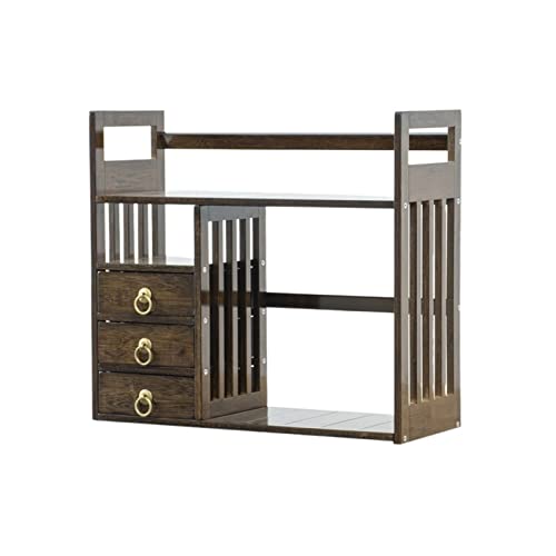 zxb-shop Bookshelf Simple Desktop Bookshelf Storage Rack Desk Small Storage Rack Desktop Organizer File Rack Wooden Large Capacity Bookcase