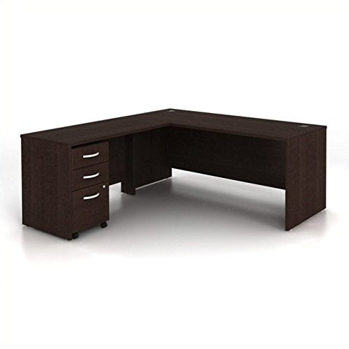 Bush Business Series C 3-Piece L-Shape Computer Desk in Mocha Cherry