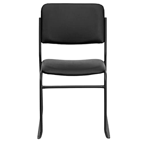 Flash Furniture HERCULES Series 5 Pack Black Vinyl Stacking Chair - 500 lb. Capacity