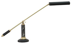 House of Troy PLED192-617 Counter Balance LED Piano/Desk Lamp, Polished Brass/Black Marble