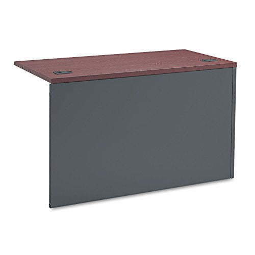 HON 38000 Series Left Flush Return, 48W X 24D X 29.5H, Mahogany/Charcoal