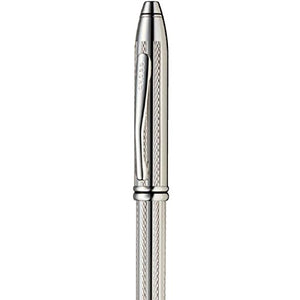 Cross Townsend, Platinum, Ballpoint Pen, with Diamond Pattern Engraving (AT0042-1)