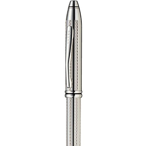Cross Townsend, Platinum, Ballpoint Pen, with Diamond Pattern Engraving (AT0042-1)