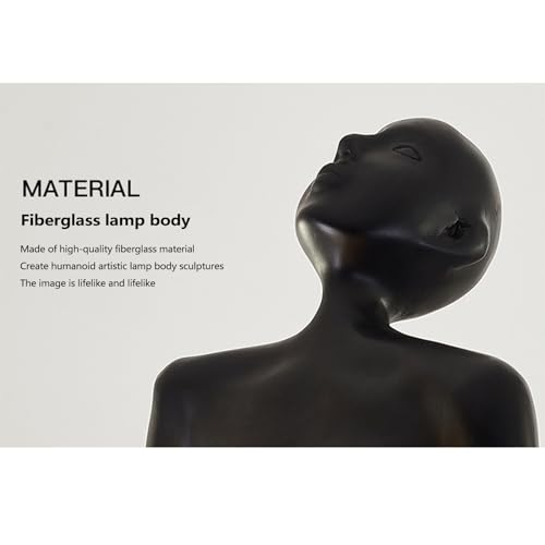 WAGLOS Fiberglass Resin Human Shaped Floor Lamp 160cm, Silver