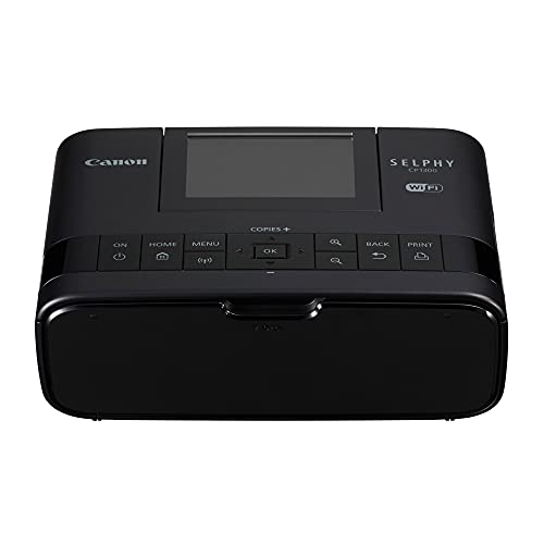 Canon SELPHY CP1300 Compact Photo Printer Battery Bundle (Black)