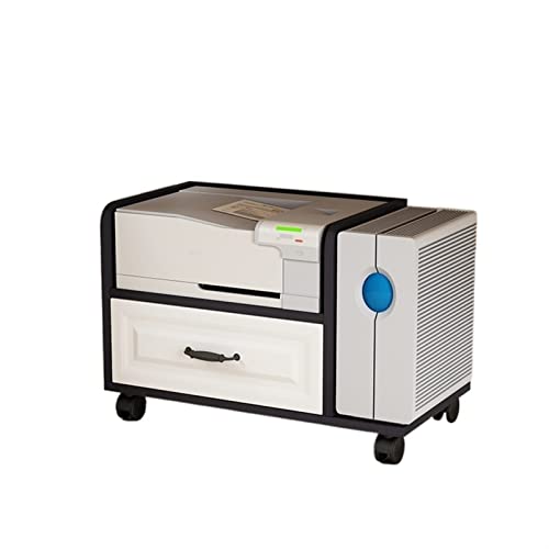 Printer Stand Printer Stand Floor-to-Ceiling Pulley Printer Storage Rack Office Three-Tier Classification Storage Shelf Mobile Data Rack with Drawer Printer Stand for Desk (Color : B)