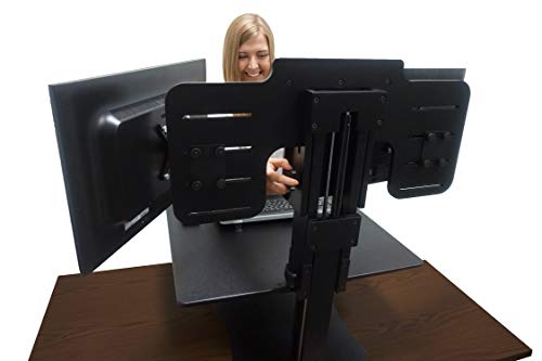 Victor DC350 High Rise Collection Dual Monitor Sit-Stand Standing Desk Converter, 28" by 23" by 15.5", Black