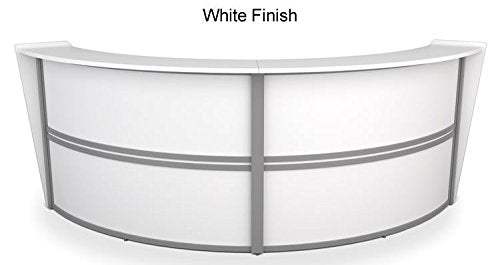 OFM Marque Series Double Unit Curved Reception Desk in White