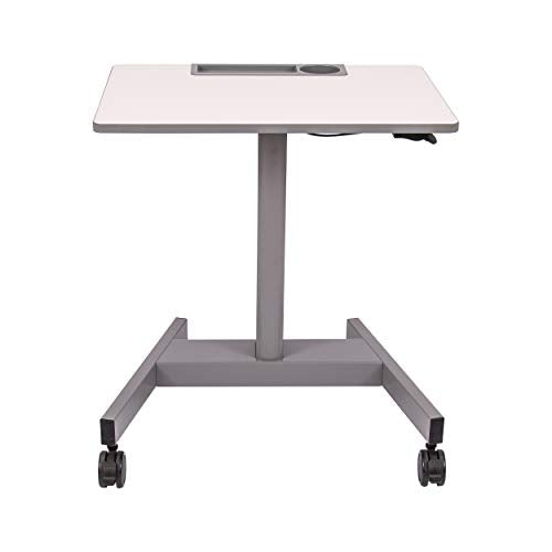 Stand Up Desk Store Pneumatic Adjustable Height Rolling Student Classroom Standing Desk -Gray
