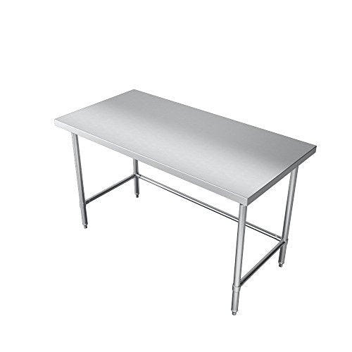 Standard Work Table, Galvanized Cross Brace, No Backsplash, 84 (L) X 30 (W) X 36 (H) Over All