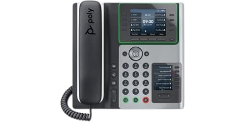 Plantronics Poly Edge E450 IP Desk Phone - Wi-Fi Enabled, 8-line Keys, Bluetooth Integration